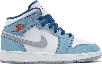 Nike Air Jordan 1 Mid GS ‘Fire Red French Blue’