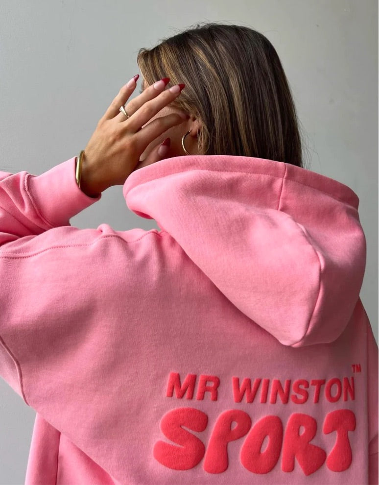 Mr Winston Puff Hoodie 'Vintage Pink'